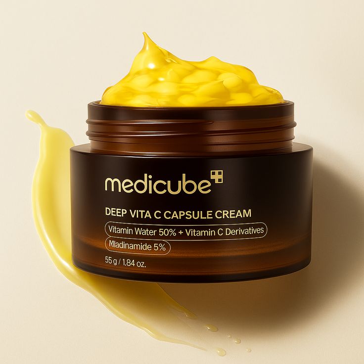 Medicube Deep Vita C Capsule Cream skaistinantis veido kremas su vitaminu C