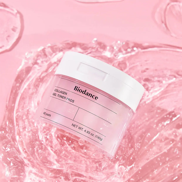 Biodance Collagen Gel Toner Pads – stangrinamieji kolageno tonizuojantys veido diskeliai, 60 vnt.