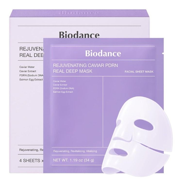 Biodance Rejuvenating Caviar PDRN Real Deep Mask - Kolageno Veido Kaukė su PDRN.