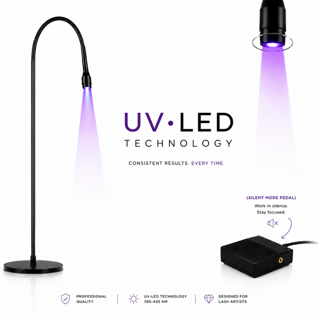 UV/LED Lempa blakstienų priauginimui