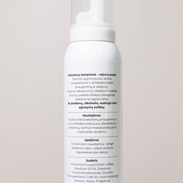 Blakstienų, antakių putos-šampūnas 100 ml.