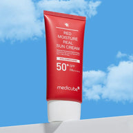 Medicube Red Moisture Real Sun Cream SPF50+ PA++++ – drėkinamasis kremas nuo saulės, 30 ml.
