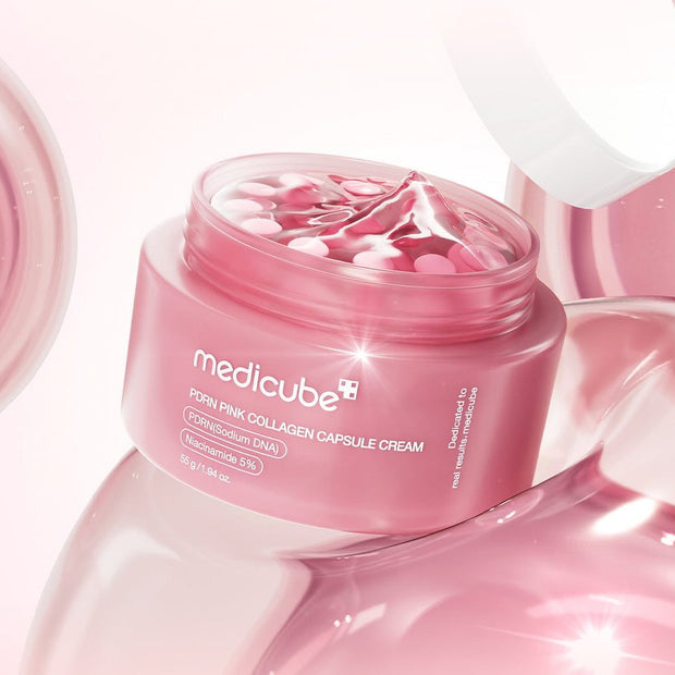 Medicube PDRN Pink Collagen Capsule Cream Rožinis kapsulinis veido kremas su PDRN ir kolagenu